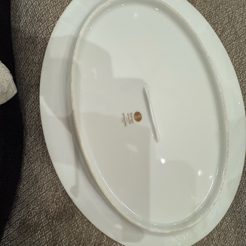 Sango Georgetown 3755 White Oval Serving Platter